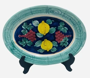 Sorrento Dipinto A Mano Platte 12” x 8,75” Obst Design EUC Hergestellt in Italien - Bild 1 von 4