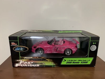 Ertl 2 Fast 2 Furious Honda S2000 Suki 粉色赛车冠军 1: 18 压铸 — 第 1/4 张图片