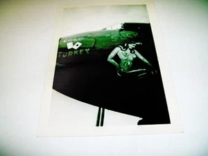 WWII black & white original photos of B-24-J of 'COLD TURKEY SUCKA' nose art - Picture 1 of 1