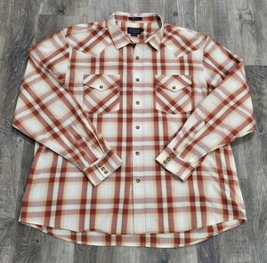 Pendleton Frontier Shirt Mens Size 2XL XXL Plaid Pearl Snap Western Pockets - Picture 1 of 7