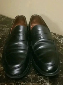 ALLEN EDMONDS PRESIDIO schwarze Leder Slipper Penny Loafer. Größe 11D. 275 $ - Bild 1 von 4