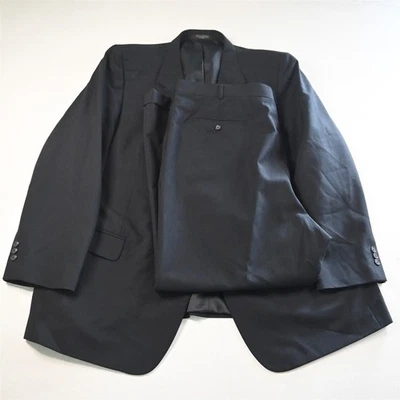 Petrocelli 50R 44x30 Blue Striped Wool Mens Jacket Pants Suit - Image 1 of 4