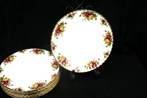 8 platos de cena Royal Albert Old Country Roses de 10,5" porcelana de hueso nunca usados - Imagen 1 de 5