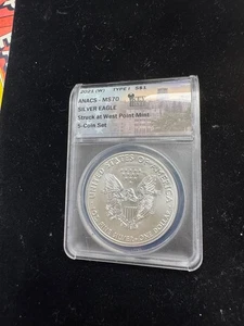 2021 (W) Type 1 American Silver Eagle ANACS MS70 Struck at the West Point Mint - Picture 1 of 2