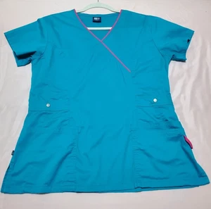 Blusa Médica MG MedGear Teal 5 Bolsillos Para Mujer Talla Pequeña Excelente Estado. (C13)** - Imagen 1 de 15