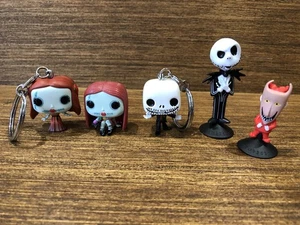 Funko Nightmare Before Christmas Keychains & Mini Figures Lot, Jack & Sally - Picture 1 of 11