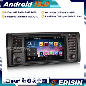 64GB DAB+CarPlay Android 14 Autoradio GPS für BMW 5er E39 X5 E53 M5 DSP Wifi SWC - Bild 1 von 21
