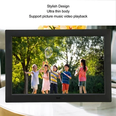 Digital Photo Frame 10.1in HD IPS Screen 1080P Video Music Calender Auto On Off❀ - Image 1 of 4