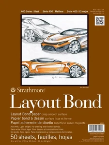 Strathmore 411900 Layout Bond Papier Block 9"X12" -50 Blatt (2 Stück) - Bild 1 von 1