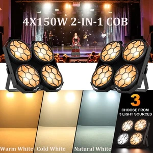 4x150W Par Luz Doble Color COB 2EN1 Focos Disco Show Escenario Iluminación DMX - Imagen 1 de 17
