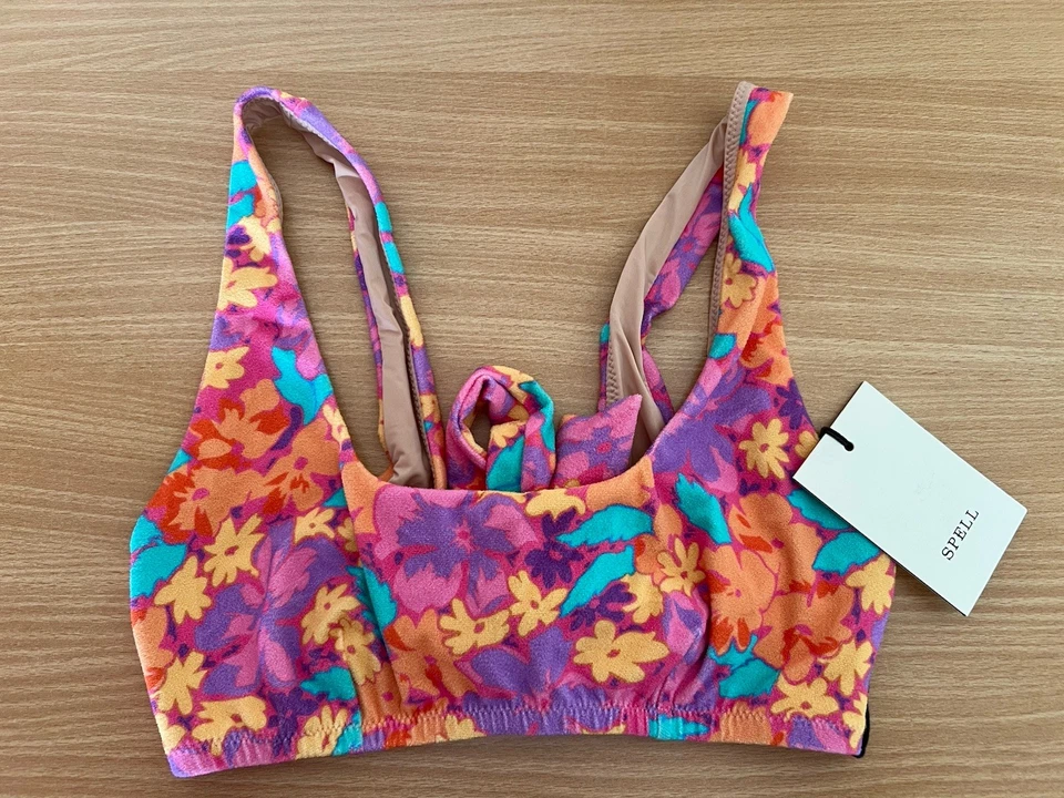 Top de bikini tropical Spell & the Gypsy talla XL Aloha Scoop Nuevo con etiquetas Foto 1 de 4