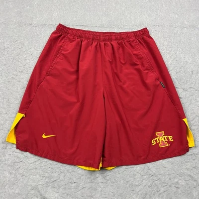Nike Iowa State Basketball Shorts Mens XL Red Flex Onfield Dri-Fit 8" NSW AR7058 - Image 1 of 4
