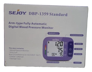 SEJOY DBP-1359 Blood Pressure Monitor (Purple) - Picture 1 of 8