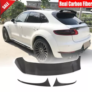 For Porsche Macan SUV 2014-20 Real Carbon Rear Window Roof Spoiler Top Wing Lip - Bild 1 von 12