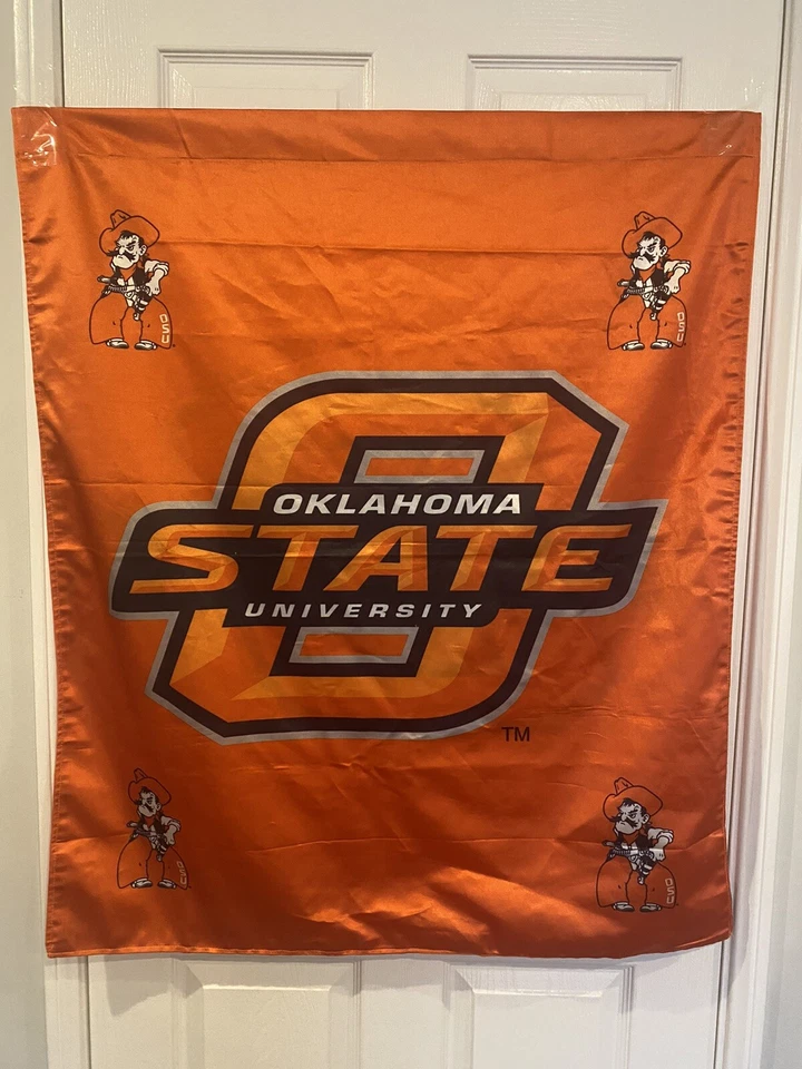 Oklahoma State University Cowboys OSU Vintage Pistol Pete Flag — 32x39 Inches - Image 1 of 4