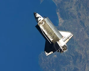 Space Shuttle Atlantis over the Mediterranean Sea 8"x10" Photograph Print 8x10 - Picture 1 of 2