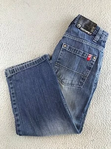 South Pole Jeans Boys Size 10 Blue Denim Straight Leg Medium Wash Logo Cotton - Picture 1 of 22
