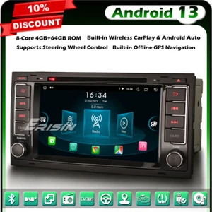 8-Core Android 14 64GO CarPlay DAB+ Autoradio GPS DVD for VW Touareg T5 Multivan - Foto 1 di 24