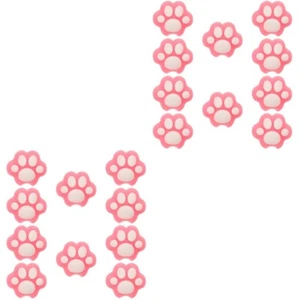 2 Count Casquette De Stylo À Griffe Chat Rose Capuchons Protection Pour Crayons - Photo 1/12