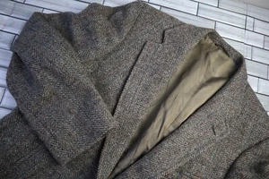 VTG Ralph Lauren Wool Blazer Suit jacket Herringbone Tweed Mens Large? Chaps - Picture 1 of 9