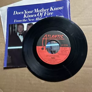 ABBA Does Your Mother Know/Kisses Of Fire Picture Sleeve 1979 Atlantic 45 - Picture 1 of 5