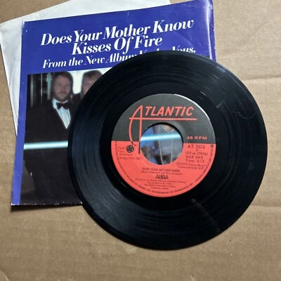 ABBA Does Your Mother Know/Kisses Of Fire Picture Sleeve 1979 Atlantic 45 - Image 1 of 4