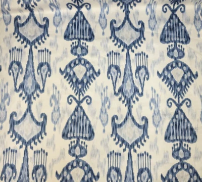 Khander Ikat in Indigo BTY Robert Allen 100% Cotton 54" W - Image 1 of 2
