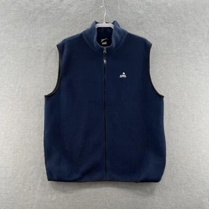 ems made in usa blue fleece full zip made in usa vest polyester - Picture 1 of 9