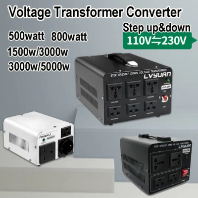 5000W 3000W 800W Voltage Transformer Step Up/Down 230V-110V /110V-230V Converter - Image 1 of 4