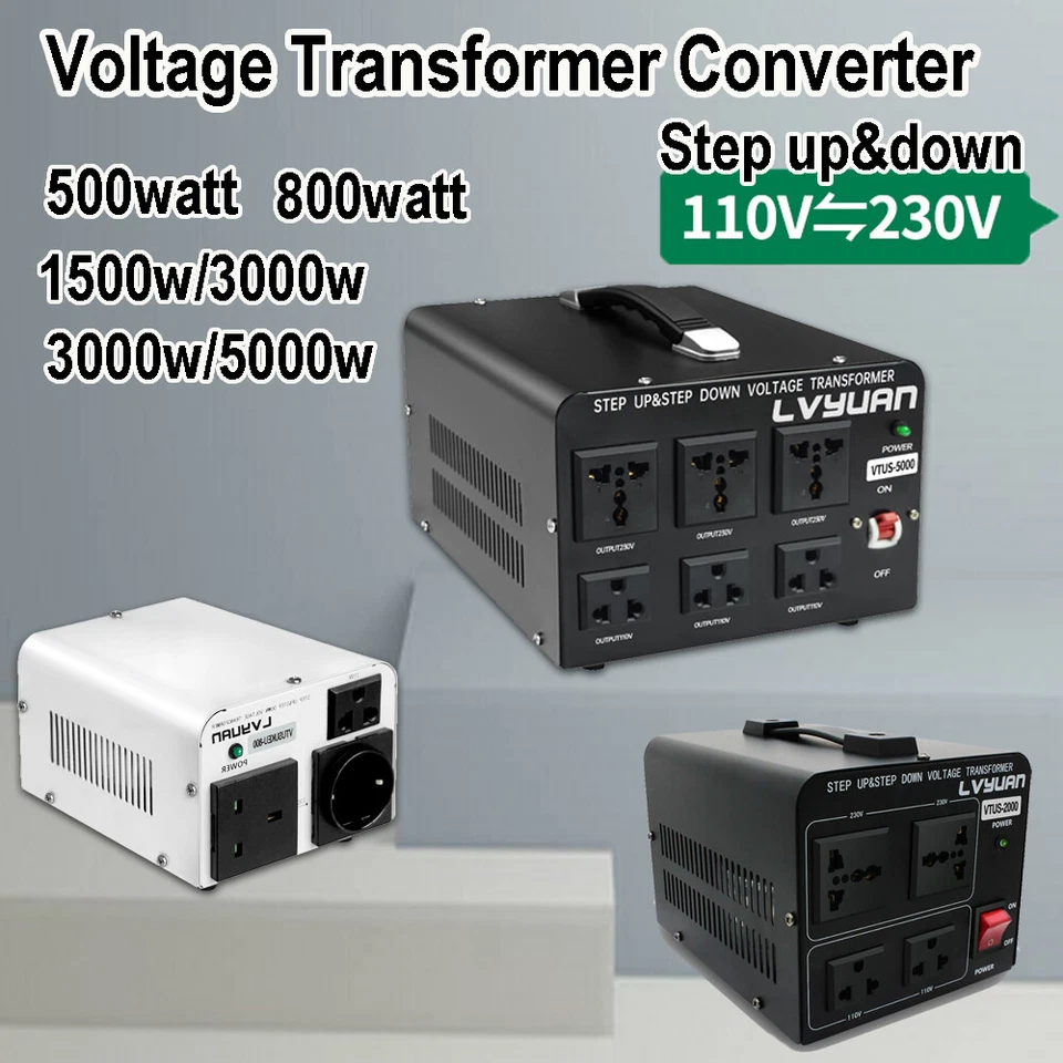 LVYUAN 5000W 3000W 800W Voltage Transformer Step Up/Down 230V-110V /110V-230V Converter