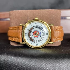 Unisex esfera de tren LIONEL con reloj de sonidos de tren realista, cuero marrón, funciona - Imagen 1 de 2