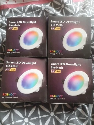 4 Spots LED encastrables Plafonnier RGB avec Controle Bluetooth - Photo 1/4