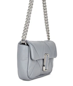 Marc Jacobs Quilted Women's Shoulder Bag Wolf grey Diamond Shaped Pattern NEW - Picture 1 of 7