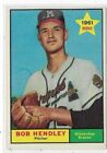 1961 Topps Bob Hendley rookie card #372-Ex. rookie card picture