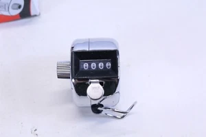 Cosco Handheld Tally Counter 4 Digit Display Chrome with Finger Hook 2 Count - Picture 1 of 7