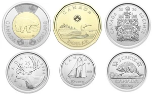 2024 King Charles iii Canada Complete Set 6x First Strike Coins from RCM UNC - Picture 1 of 7