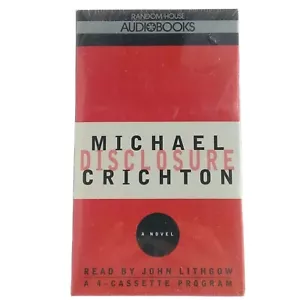 Offenlegung Hörbuch Kassette von Micheal Crichton 1994 gelesen von John Lithgow neu - Bild 1 von 6