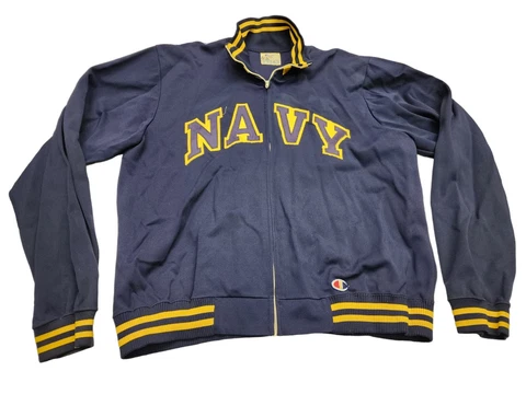 VINTAGE Naval academy Navy 1970s Champion Track Jacket Cover