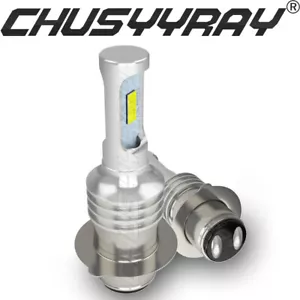 2 LED Head Light Bulb for Moped Scooter Motorcycle ATV QUAD 12V 25/25W P15D-25-1 - Picture 1 of 12