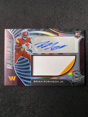 2022 Panini Spectra Radiant Rookie Patch Auto #RAD-BRO Brian Robinson Jr - Image 1 of 2
