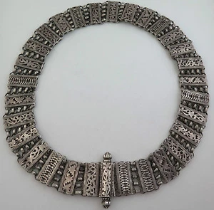 Cinturón de panel de eslabones exótico pesado 360,6 gramos ornamentado de plata de ley maciza de 29" - Imagen 1 de 9