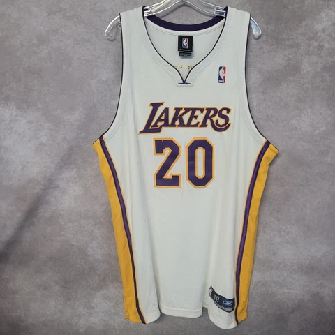 Rare Reebok Authentic Los Angeles Lakers Gary Payton 20 Jersey 48 XL Sewn EUC Cover