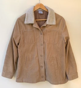 Suzanne Grae Size 12 Womens 90s Y2K Tan Brown Corduroy Jacket Winter Casual - Picture 1 of 11