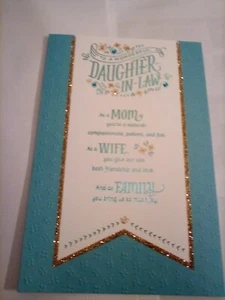 NEW HALLMARK MOTHER'S DAY CARD DAUGHTER- IN-LAW FREE SHIPPING - Picture 1 of 3