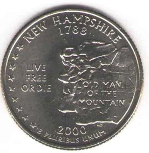 US. 2000-D. New Hampshire Statehood (1788) Quarter. Uncirculated.  - Picture 1 of 2