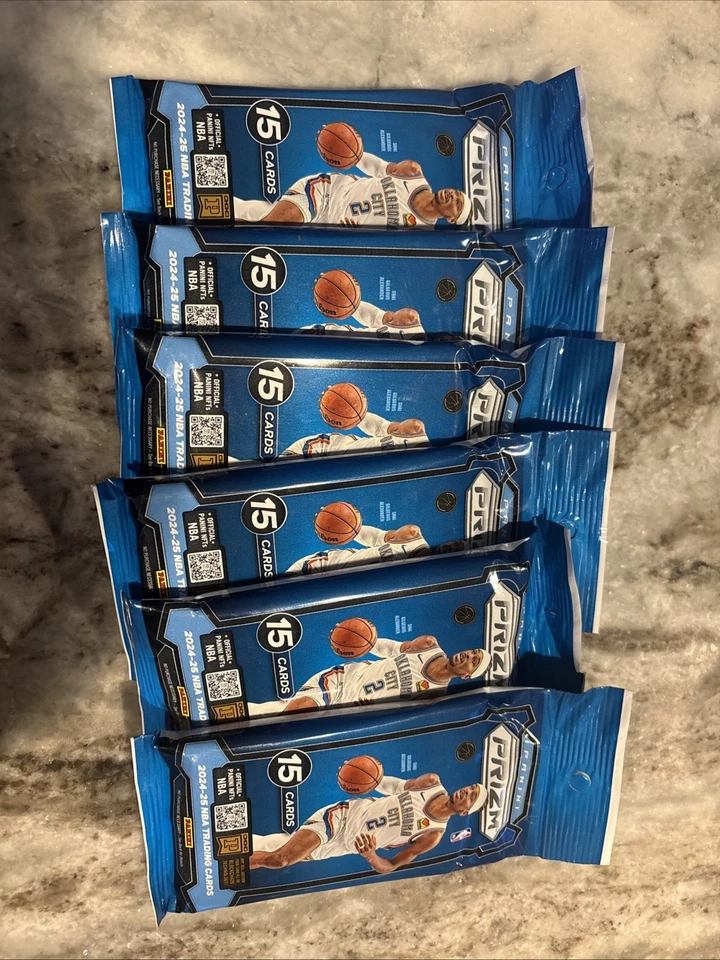 Paquete de grasa de baloncesto de la NBA Panini Prizm 2024-25 - LOTE DE 6 - NUEVO en mano Foto 1 de 1