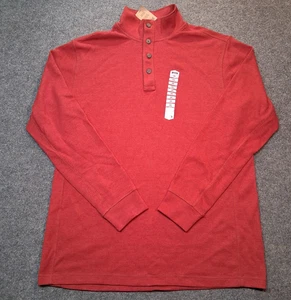 Duluth Trading Henley Thermo Stehkragen Waffelstrick rot Neu mit Etikett - Bild 1 von 8
