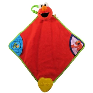 Sesame Street Munchkin ELMO Baby Security Blanket Crinkle Clip Lovey Teether Red - Picture 1 of 15