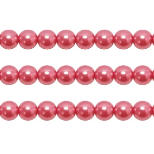 6mm 150pcs, 8 mm/100pcs flamingo pink Round Imitation Faux Pearl Glass Beads - Picture 1 of 4