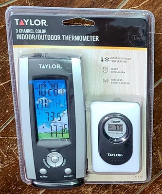Termómetro Taylor 3 canales color interior/exterior #1512 Foto 1 de 2